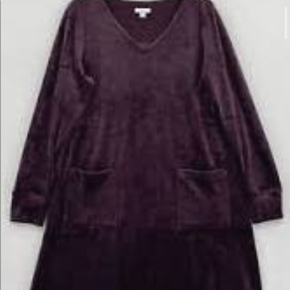 PURE JILL CRUSHED VELOUR DRESS - Picture 4 of 9